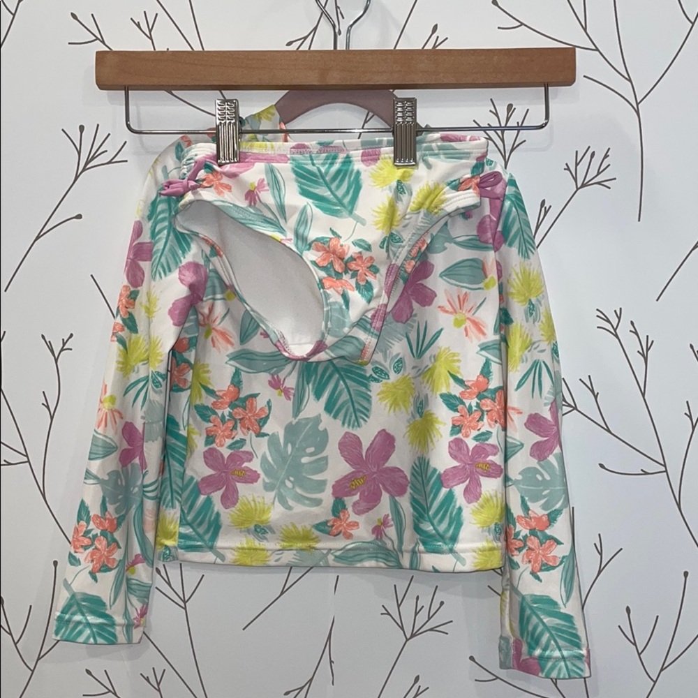 Blue and Pink Crop Sailor Collar Hoodie